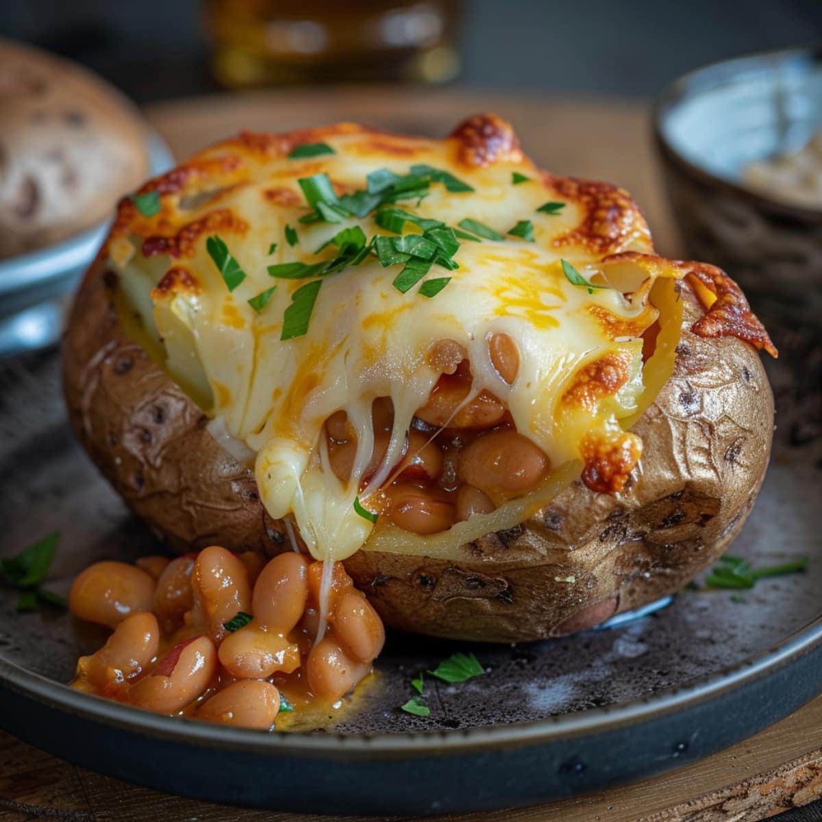 Bean & Cheese Baked potato