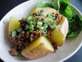 Beef & Spring onion lemon zest Baked Potato